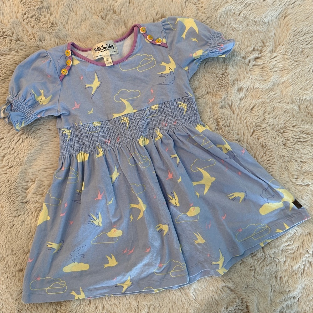 Adorable Matilda Jane Top sz 4 - Blue and Yellow Kids